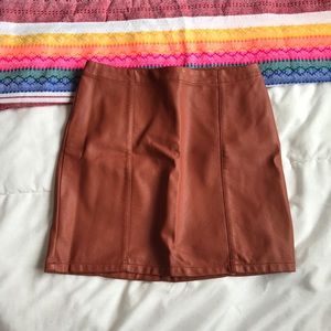 Leather Mini Skirt